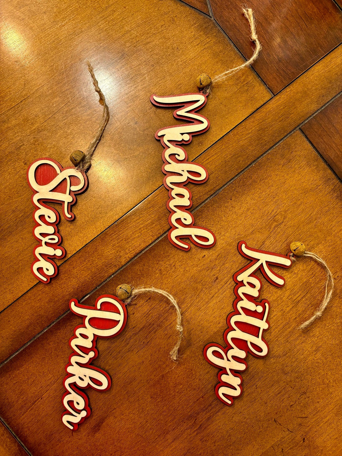 Personalized Christmas Stocking Name Tags/Ornaments