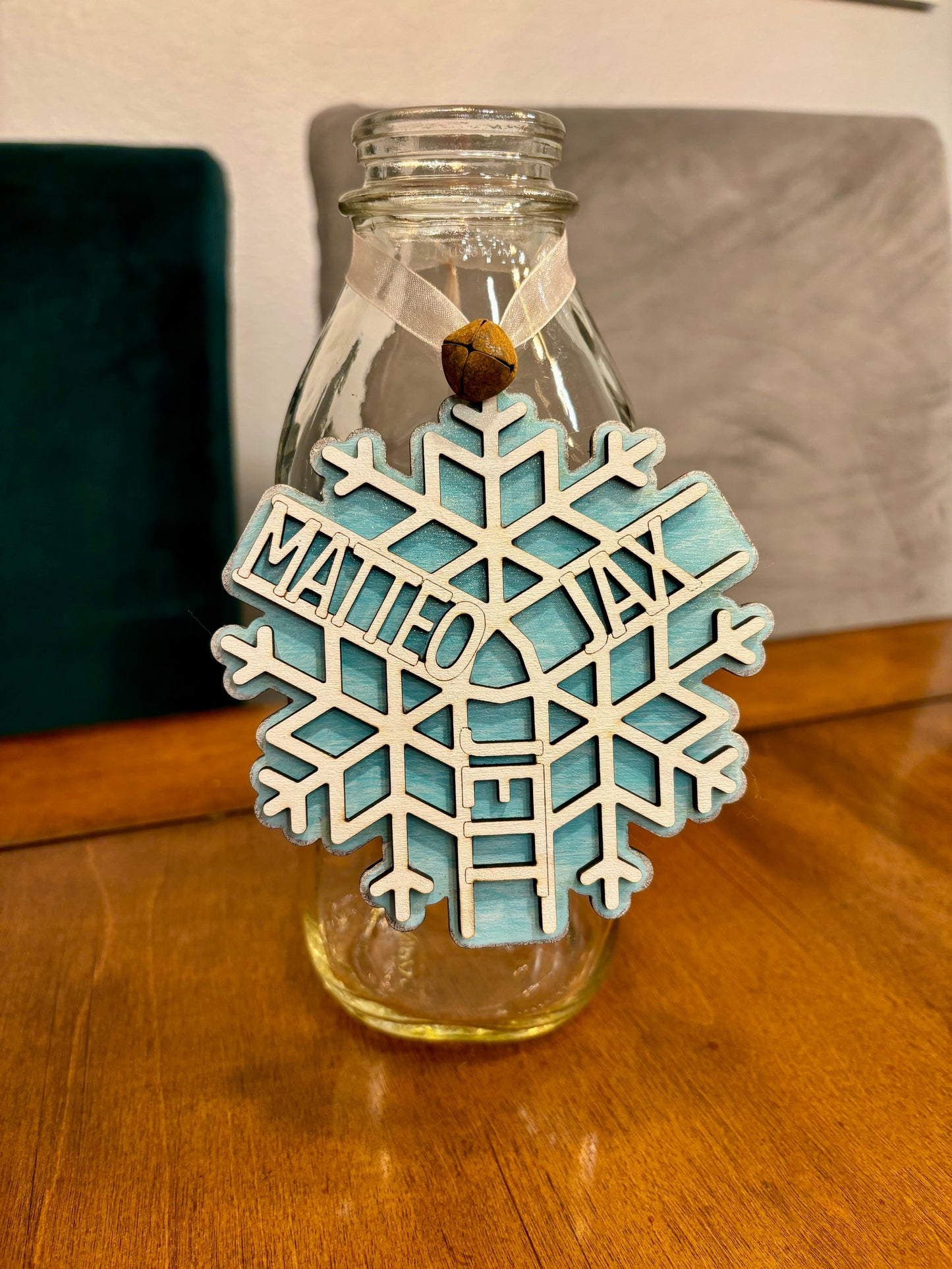 Personalized Family Christmas Ornaments - Snowflakes