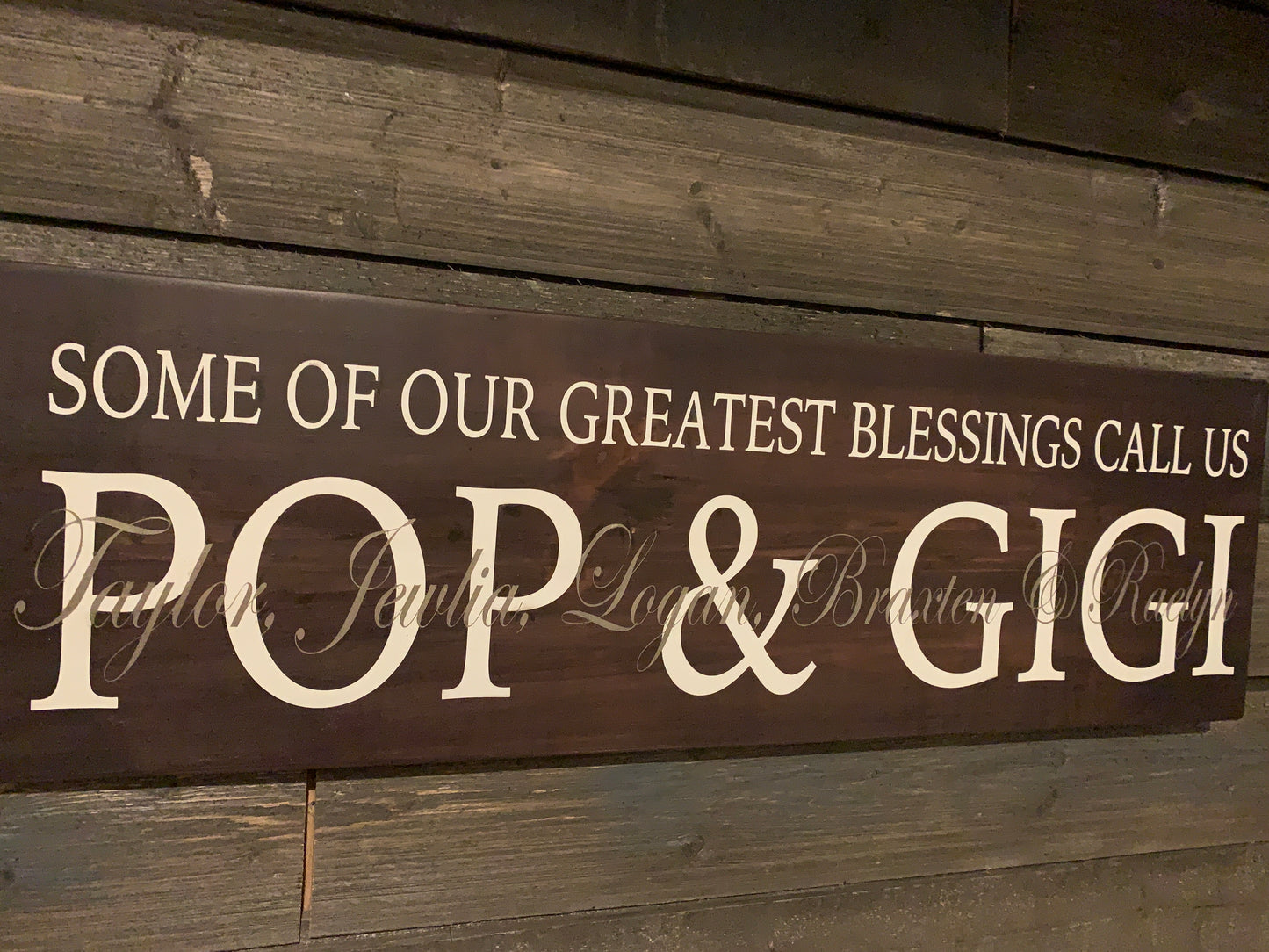 Greatest Blessings Grandparents' Custom Sign