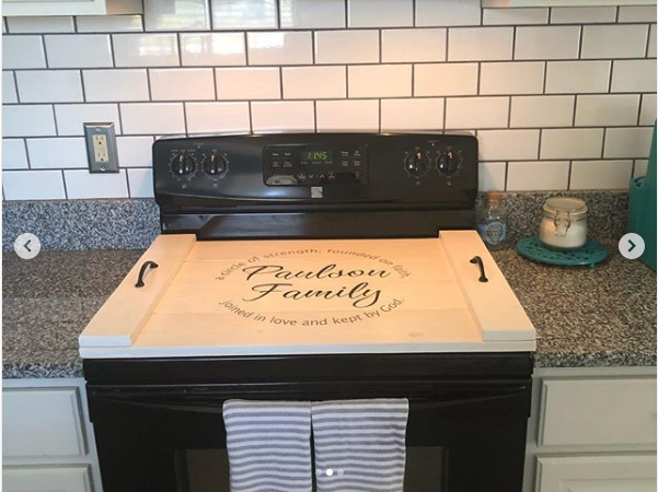  Stove top cover, Noodle Board, Stovetop, wooden stove