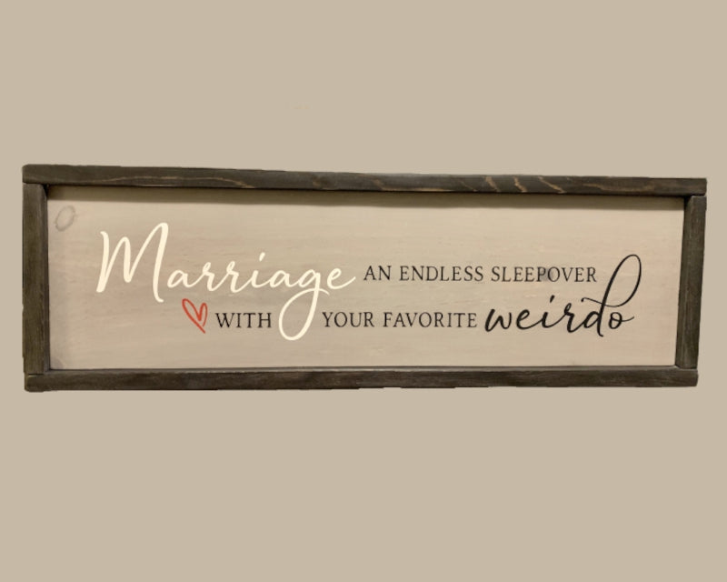 Fun Framed Marriage Sign